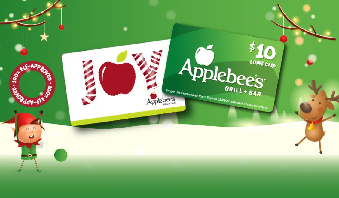 Image of Applebee’s® Gift Card Deal - $10 Bonus Card with $50 Card Purchase