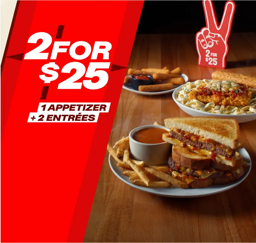 Image of Applebee's® 2 for $25 with 3 New Entrees - Order Today!