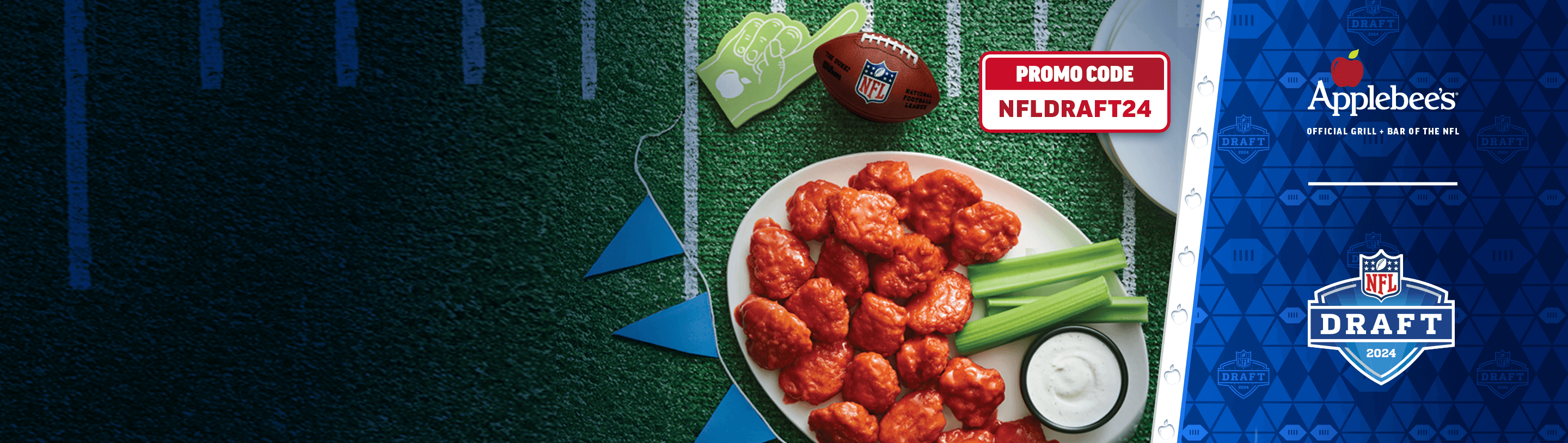 Image of Applebee's® NFL Draft Wings Deal 2024 - Get 20 Free Boneless Wings!