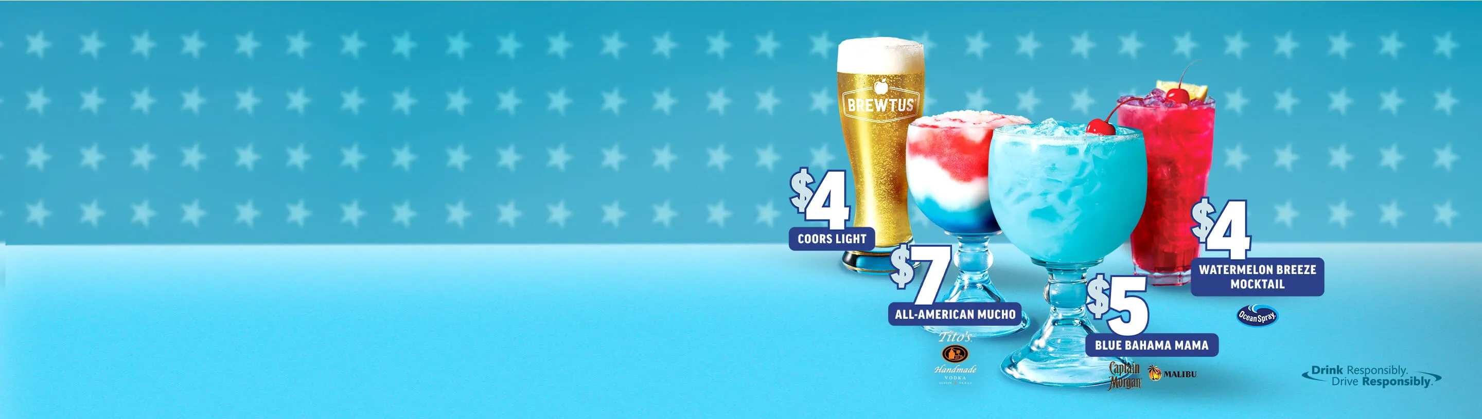 Image of Applebee's® 4th of July Cocktails - Star Spangled Sips