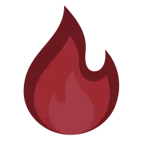 Red Icon of a Flame