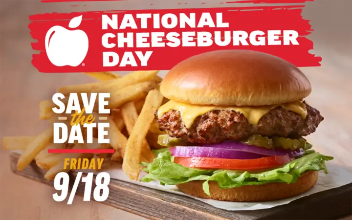 Image of Applebee's National Cheeseburger Day - $8.99 Burger Deals