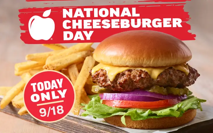 Image of Applebee's National Cheeseburger Day - $8.99 Burger Deals